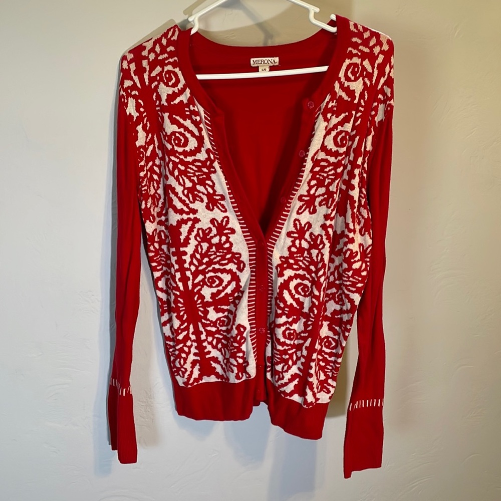 Fair Isle Print Cardigan